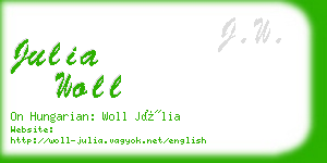 julia woll business card